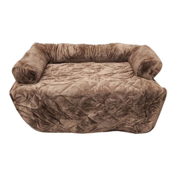 Chocolate Brown Burrow Bud Couch & Chair Protector Pet Bed - Picture 7 of 9